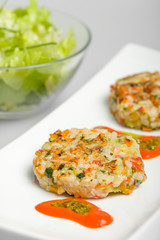 Hamburguesa de arroz y verduras