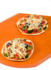 Pizza de tortilla de maíz