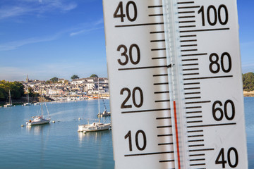 Température au port de Douarnenez, Finistère, Bretagne