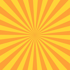 Retro sunburst ray in vintage style. Abstract comic book background. Vector illustration