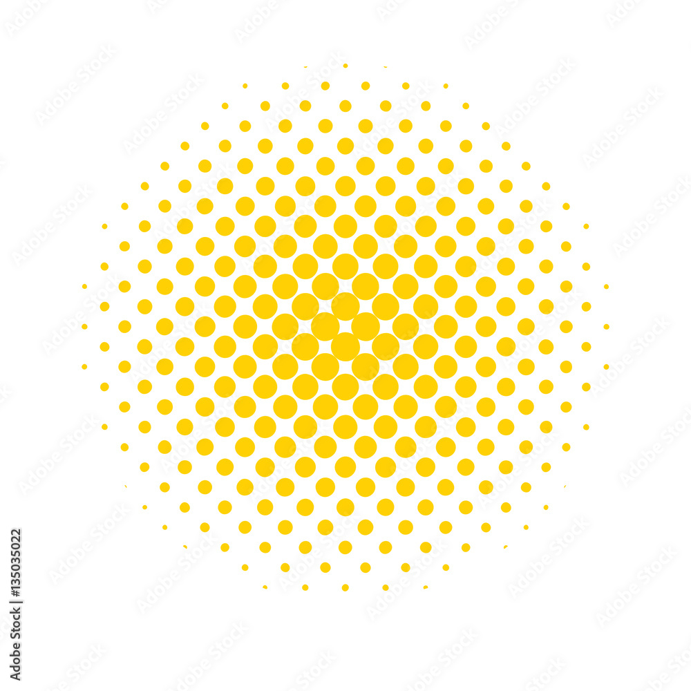 Poster halftone dots. colored, abstract background in pop art style. vector illustration