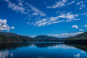 Fototapeta premium Reserved water at Mae Ghat irrigation dam