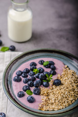 Homemade blueberry yogurt