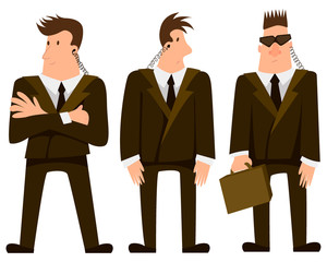 bodyguard, a security guard. vector