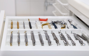 Dentist tools drawer