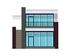 Modern Flat Luxury Minimalistic Residential House, Suitable for Diagrams, Infographics, Illustration, And Other Graphic Related Assets