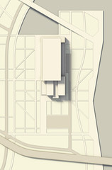 3D rendering of sports building