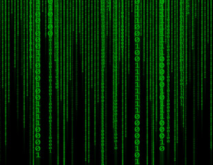 Abstract green technology binary background. Binary Computer Cod