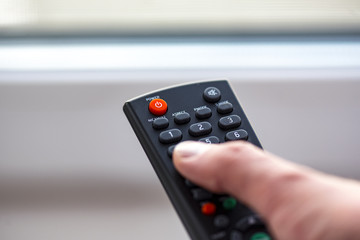 Obraz premium Close-up remote TV