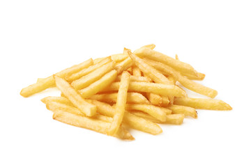 Pile of a french fries isolated