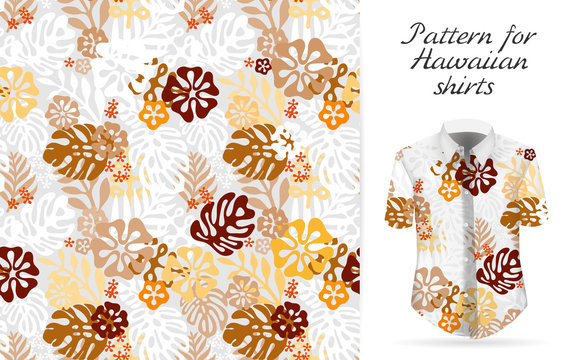 Tropical aloha pattern. Vector