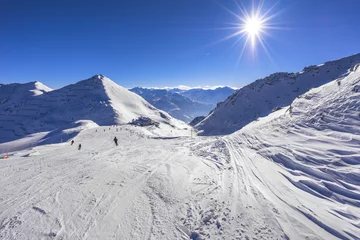 Afwasbaar fotobehang Ski fahren im Hochzillertal © slavlee