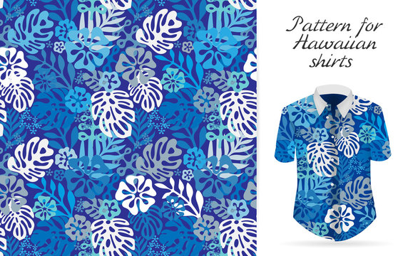Fototapeta Tropical aloha pattern. Vector