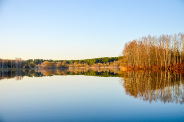 Spring through the looking glass at Svisloch river in Minsk.