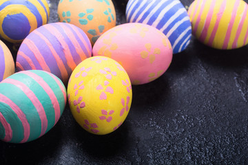Colorful easter eggs