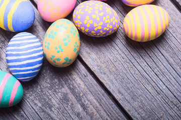 Colorful easter eggs