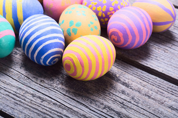 Colorful easter eggs