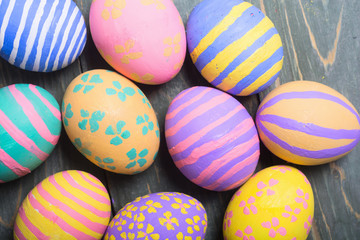 Colorful easter eggs