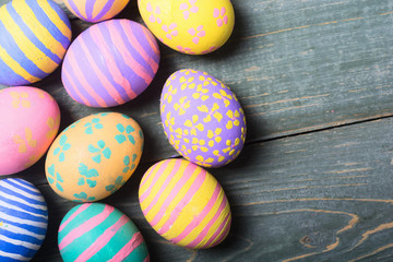 Colorful easter eggs