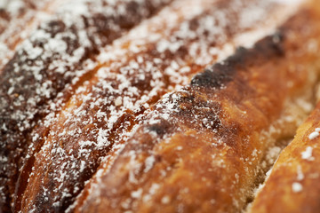 Cinnamon bun close-up