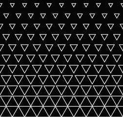 Abstract geometry black and white fashion triangle halftone pattern