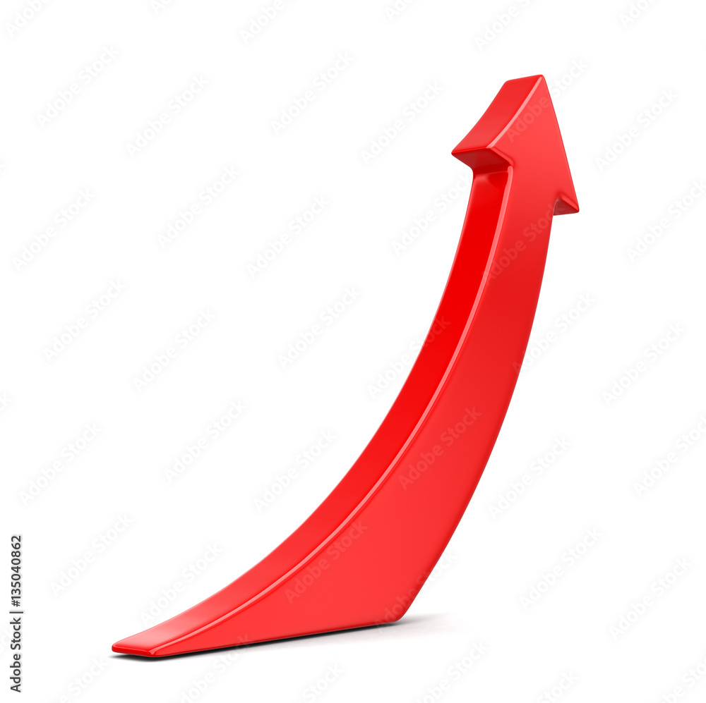 Poster arrow up. image with clipping path