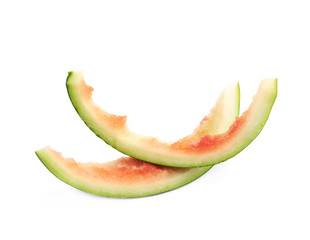 Pile of watermelon rinds isolated