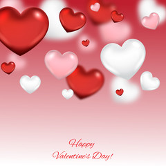 Obraz na płótnie Canvas Valentine's day abstract background with hearts