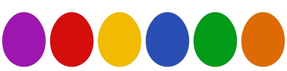 sap44 SeamlessAbstractPattern - banner - gz26 GrafikZeichnung - german: 6 bunte Ostereier in einer Reihe - nahtlos - english: colorful easter eggs in a row - seamless - xxl 4to1 g4981
