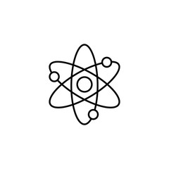 Atom and molecule line icon, education and school element, science vector graphics, a linear pattern on a white background, eps 10.