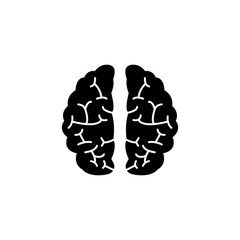 Brain solid icon, Medical and school element, Think and idea vector graphics, a filled pattern on a white background, eps 10.