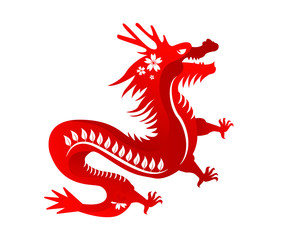 Modern Abstract Chinese Zodiac Animal Illustration, Dragon
