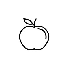 Apple line icon, food and diet element, healthy vector graphics, a linear pattern on a white background, eps 10.