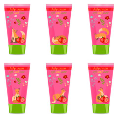 Baby cream tube with kids design