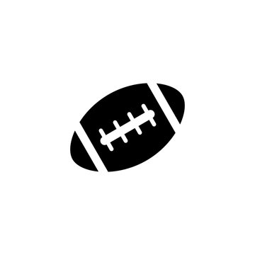 American football ball solid icon, college and sport element, rugby vector graphics, a filled pattern on a white background, eps 10.