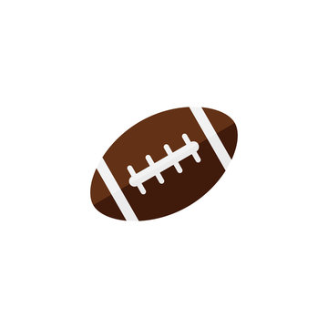 American football ball flat icon, college and sport element, rugby vector graphics, a colorful solid pattern on a white background, eps 10.