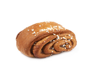 Cinnamon roll pastry bun isolated