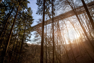 the high muengstener railway bridge in germany
