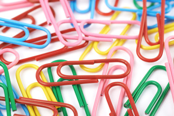 Surface coated with office clips