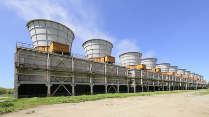 Cooling towers of a electric power plant