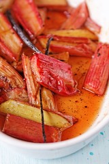 Baked rhubarb