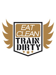 Coat text logo cool design weight weight lifting dumbbell weight training exercise eat clean train dirty