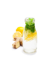 detox  organic ginger and lemon drink