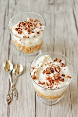 Banofee pie in a glass