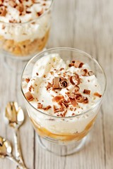 Banofee pie in a glass