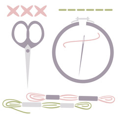 Set of Cross Stitching Materials