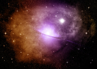 galaxy in a free space