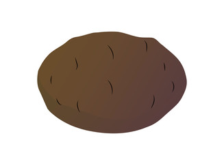 Gradient potato illustration.