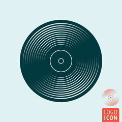 Vinyl music plate icon