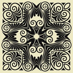 abstract symmetrical pattern traditional folk baroque medieval